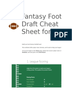 Fantasy Football Draft Cheat Sheet For 2019: 1. League Scoring 2. Team Names