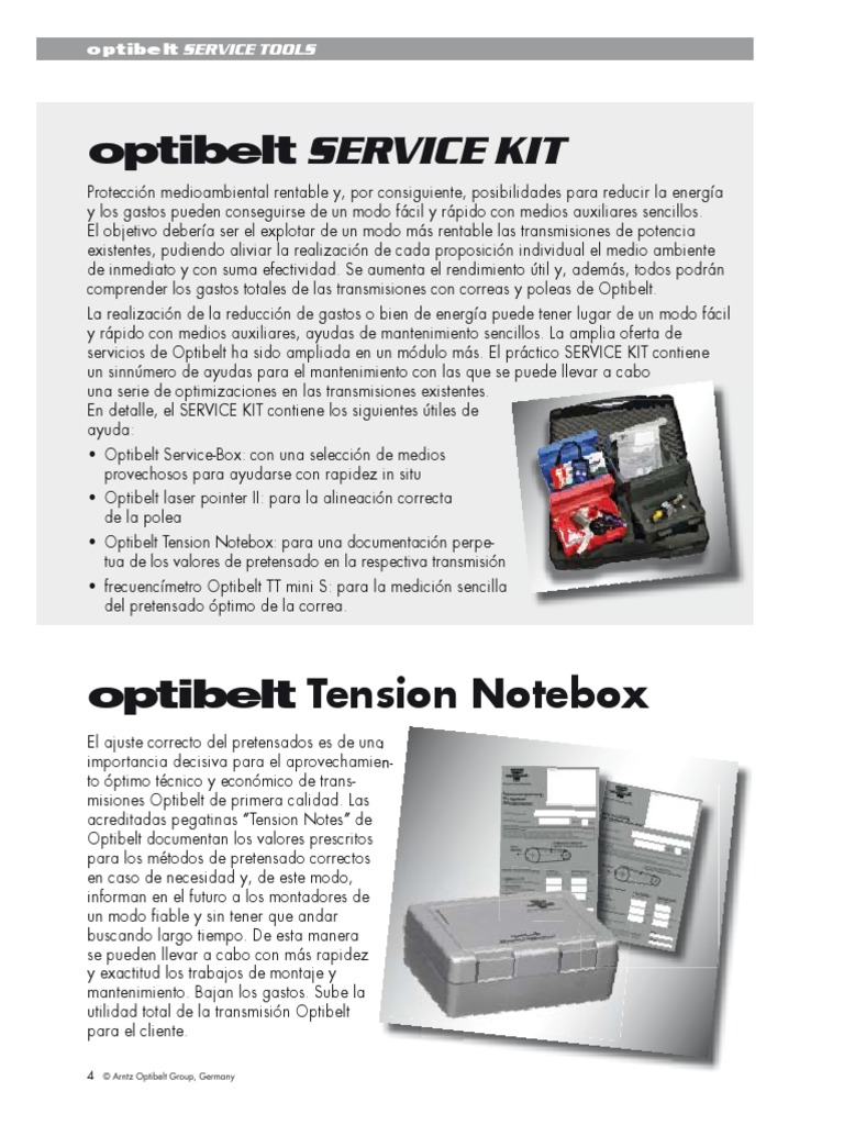 Optibelt Service Kit Overview | PDF