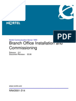 Communication Server 1000 Branch Office Installation and Commissioning PDF