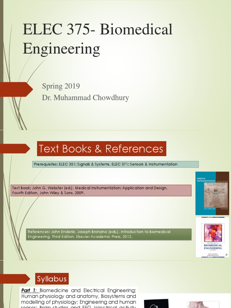 Biomedical Engineering Overview 2019 | PDF | Biomedical Engineering ...