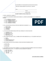 Examen Nomenclatura Inorgánica 2018