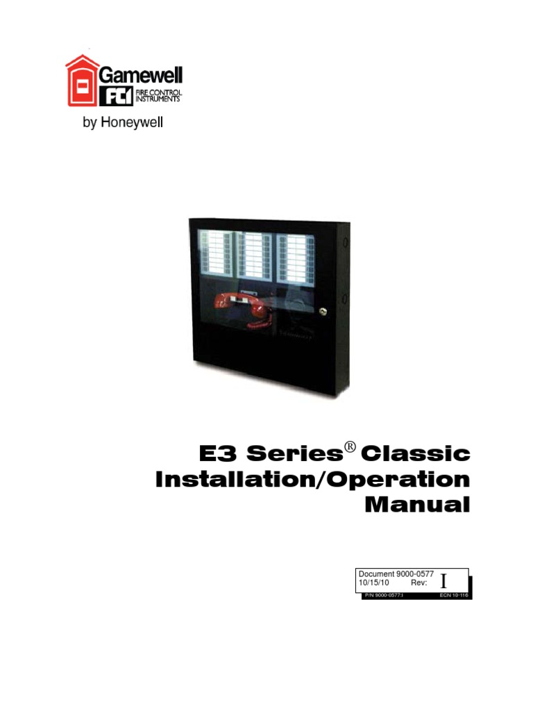 E3 Series Classic Installation Operation Manual Document 9000 0577 10