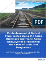 Co-Deployment of Optical Fibre Cables Along The Asian Highways and Trans-Asian For E-Resilience The Cases of India and Bangladesh Railways