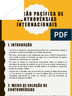 Solução Pacífica de Controvérsias Internacionais