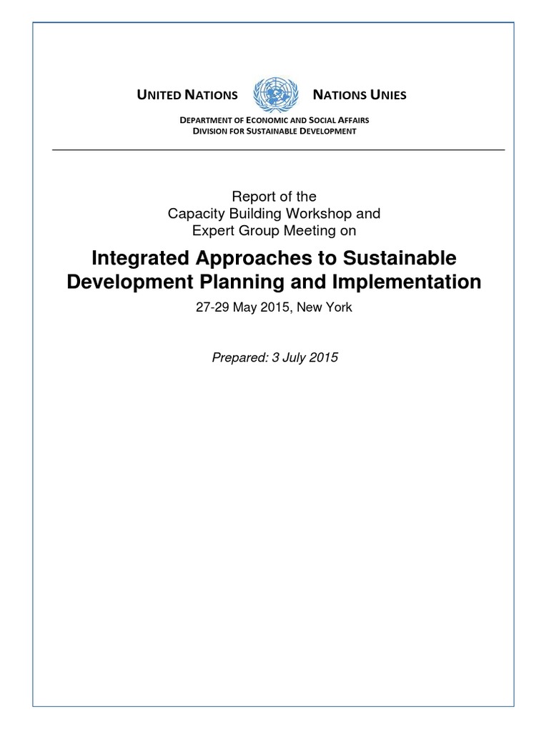8506IASD Workshop Report 20150703 | PDF | Millennium Development Goals ...