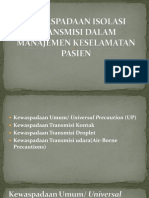 Kewaspadaan Isolasi Transmisi Dalam Manajemen Keselamatan Pasien