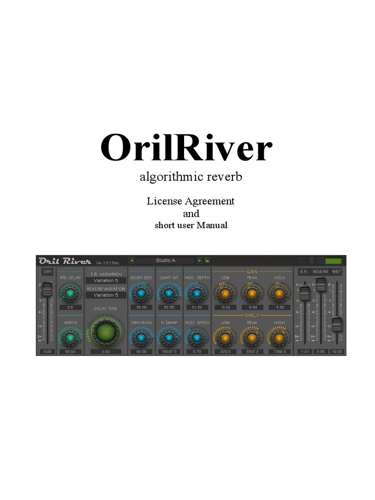 License Agreement and Short Manual PDF Equalization (Audio) Software