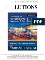 Solution For Accounting For Governmental and Nonprofit Entities 17th Edition by Reck