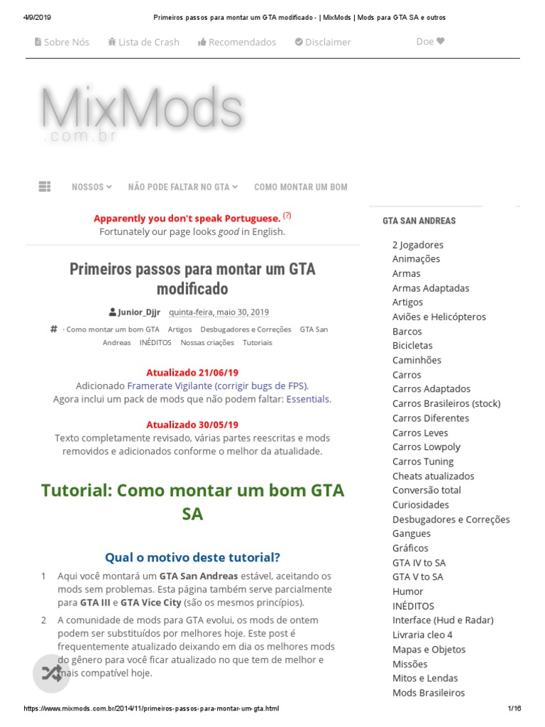 Primeros Pasos Para Montar Un Gta San Andreas Modificado Virus De Computador Microsoft Windows