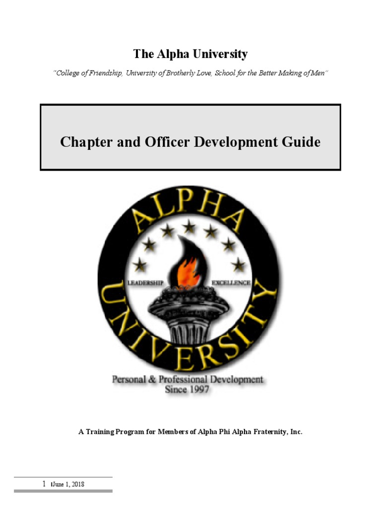 Chapter Officer Development Guide | PDF | Fraternities And Sororities ...