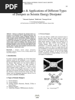 Characteristics and Applications of Different Types of Dampers as Seismic Energy Dissipater