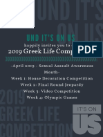 Greek Life Competition - Hand Outs