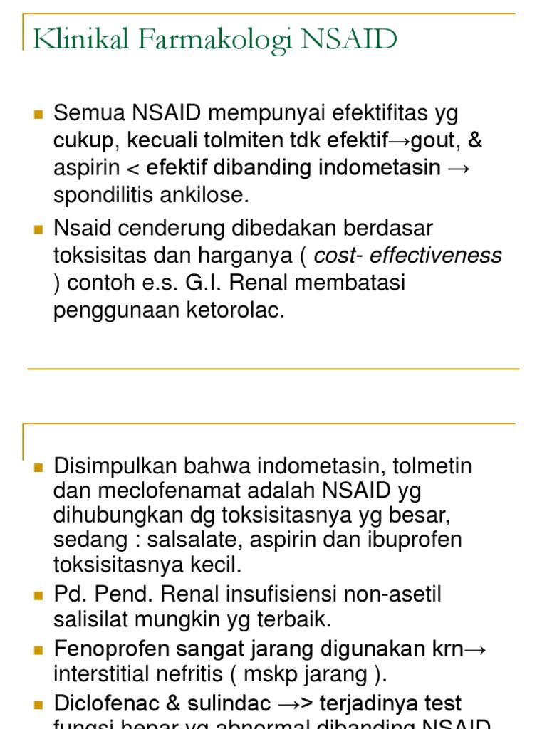 Pemahaman NSAID dan Penggunaannya | PDF | Kesehatan Holistik