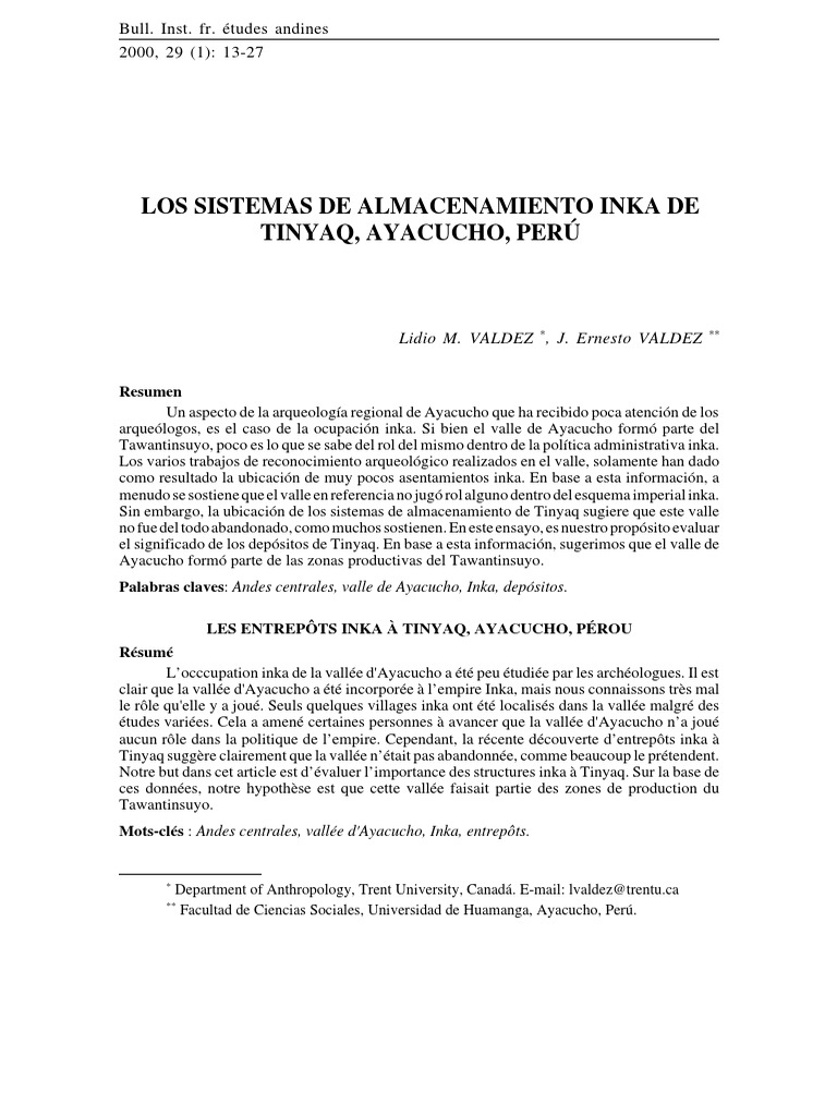 Los Sistemas de Almacenamiento Inka PDF | PDF | Imperio Inca | Cerámica