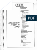 Manual Rendimientos y Costos Construccion 1 PDF