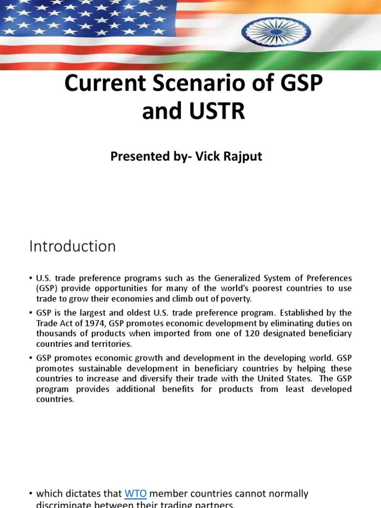 GSP and USTR: Current Trade Dynamics | PDF | Office Of The United ...