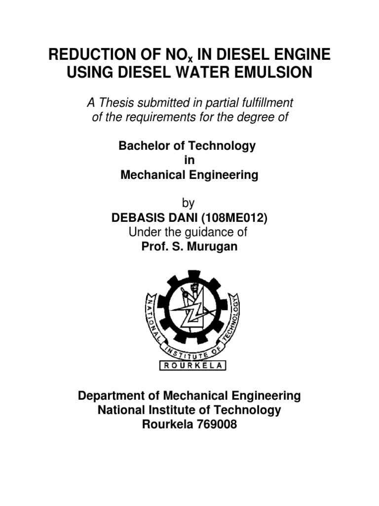 NOx Reduction in Diesel Engines | PDF | N Ox | Exhaust Gas