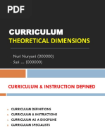 Curriculum - Theoretical Dimensions