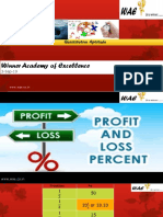 Percentage, Discount, Profit & Loss