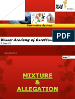 Winner Academy of Excellence: Quantitative Aptitude