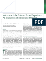 Veterans and The Outward Bound Experience: An Evaluation of Impact and Meaning