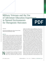 Military Veterans and The Use of Adventure Education Experiences in Natural Environments For Therapeutic Outcomes