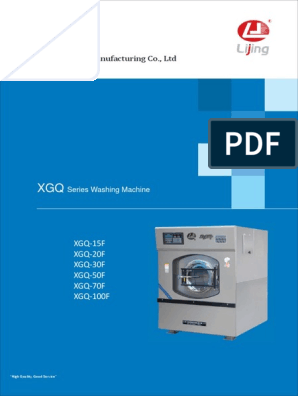 Washing Machinery Manufacturing Co., LTD: XGQ-15F XGQ-20F XGQ-30F XGQ-50F  XGQ-70F XGQ-100F, PDF, Washing Machine