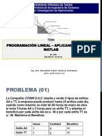 Programacion Lineal Solver Matlab Semana03