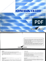 Honda CB500 Owner's Manual