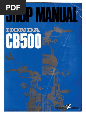 Honda-Cb-500 - (1971) - Shop Manual-Eng PDF | PDF