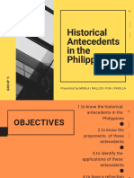 Historical Antecedents in The Philippines