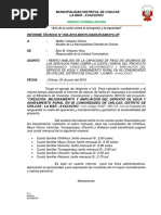 Informe Tecnico Tarifa-uf