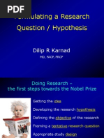 Formulating a Research Question - Moving Academy Workshop at NIIRH