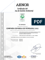 Certificado Iso 14001 Global Cepsa Esp