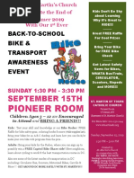 St. Martin's Catholic Church Back-To-school Bike and Transport Awareness Expo 2019 09 15