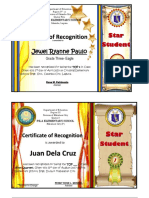 Certificate of Recognition: Jewel Ryanne Paulo