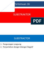 Pertemuan 16 - Subtraktor dan Pengurangan Bilangan Negatif