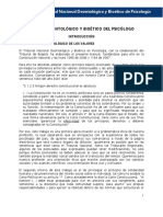 Manual Deontologico y Bioetico Del Psicologo