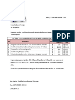 Factura proforma de mantenimiento y reparación de equipos tecnológicos