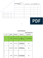 QAR monitoring format tracking sheet