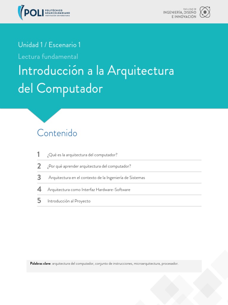Arquitectura del Computador: Guía Completa | PDF | Hardware de la ...