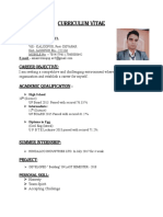 Curriculum Vitae: CAREER Objective