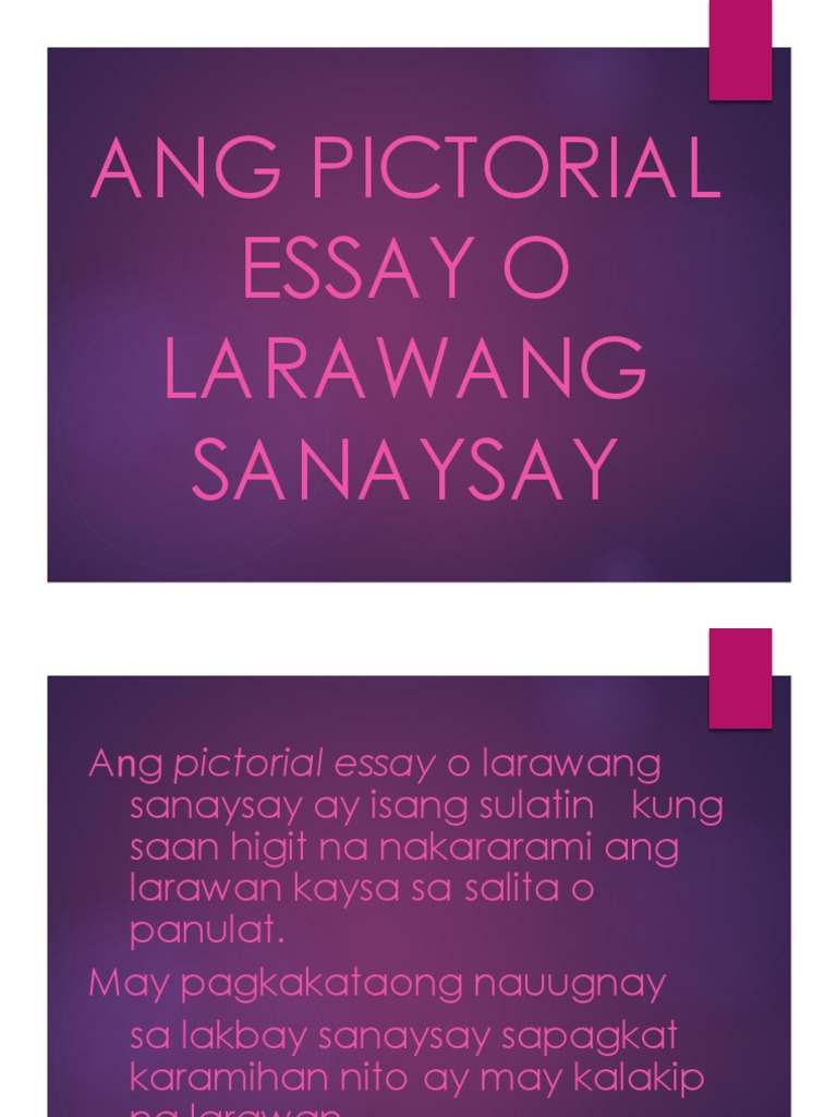 pictorial essay pagsusulit