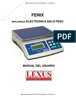 Balanzas Digitales Solo Peso FENIX-06 LEXUS Manual Español PDF