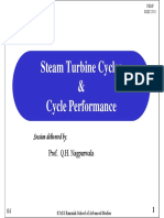 Steam Turbine Cycle and Performance