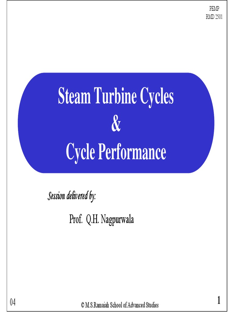 Steam Turbine Cycle and Performance | PDF | Turbine | Steam