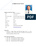 Curriculum Vitae: Personal Identification