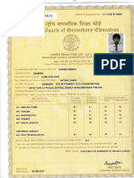 Class X Grade Sheet and Certificate of Performance