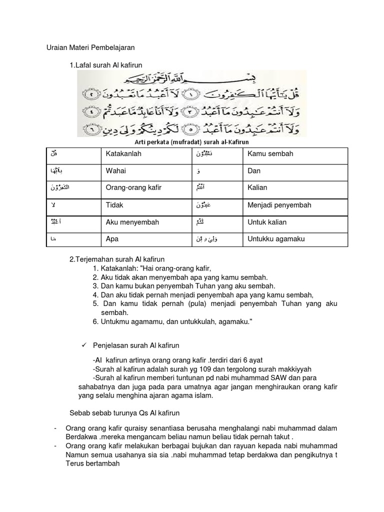 Uraian Materi Pemb Alkafirun