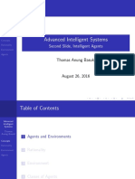 Advanced Intelligent Systems: Second Slide, Intelligent Agents